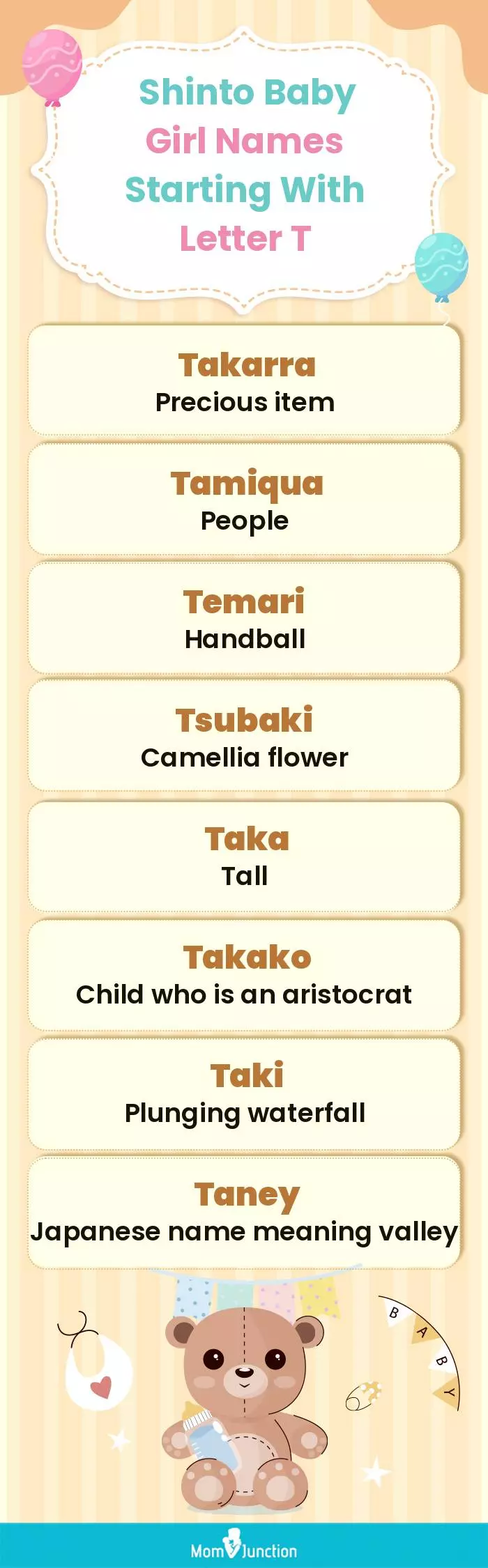  Shinto Baby Girl Names Starting With Letter T(infographic)