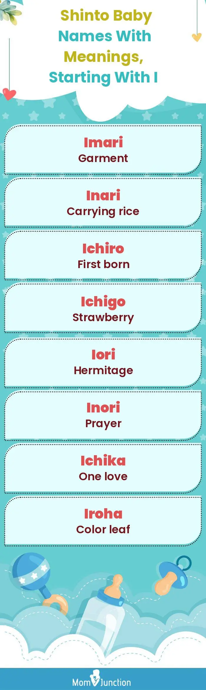  Shinto Baby Names with Meanings, Starting With I(infographic)