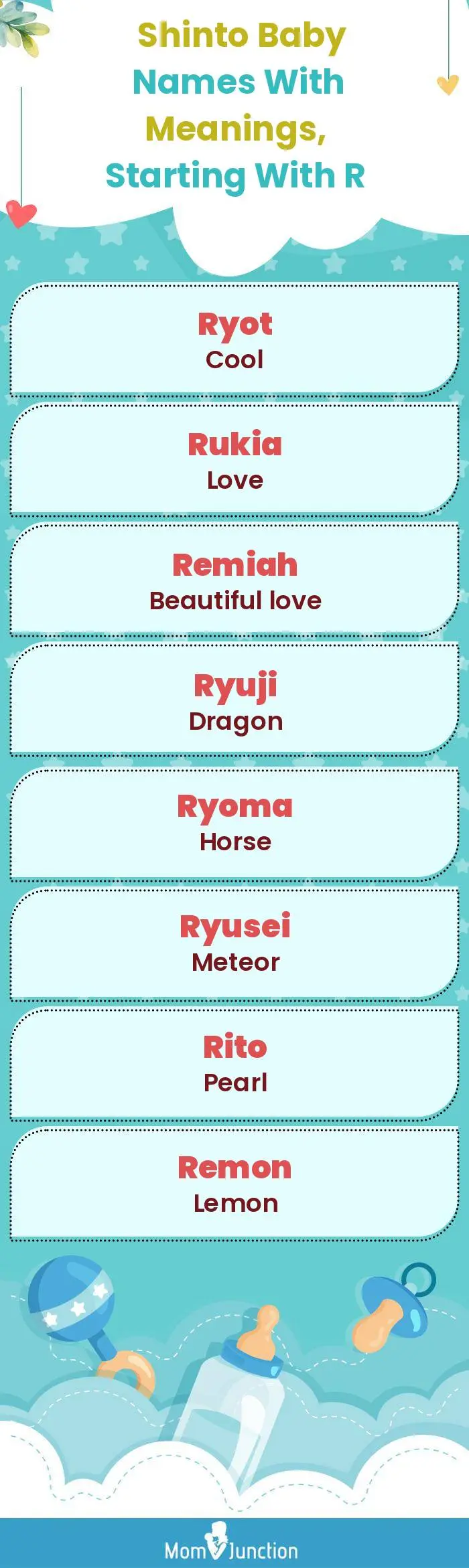  Shinto Baby Names with Meanings, Starting With R(infographic)