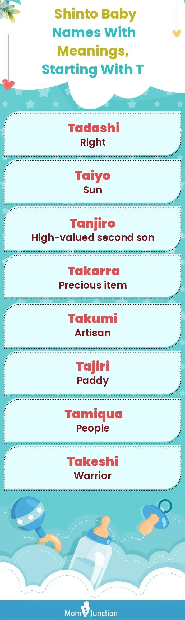  Shinto Baby Names with Meanings, Starting With T(infographic)