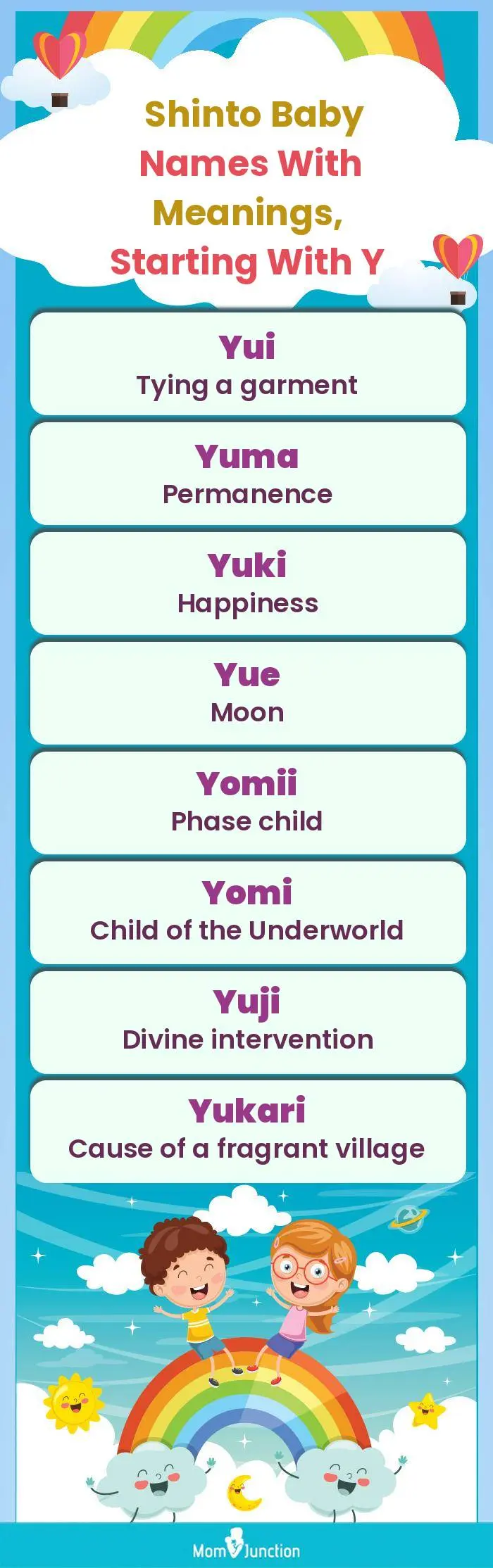  Shinto Baby Names with Meanings, Starting With Y(infographic)