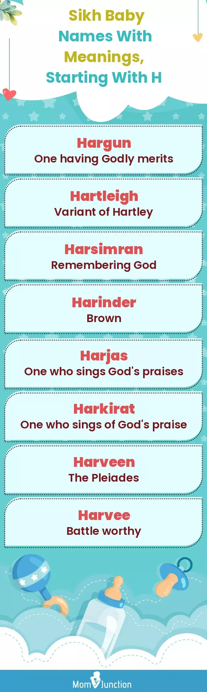  Sikh Baby Names with Meanings, Starting With H(infographic)