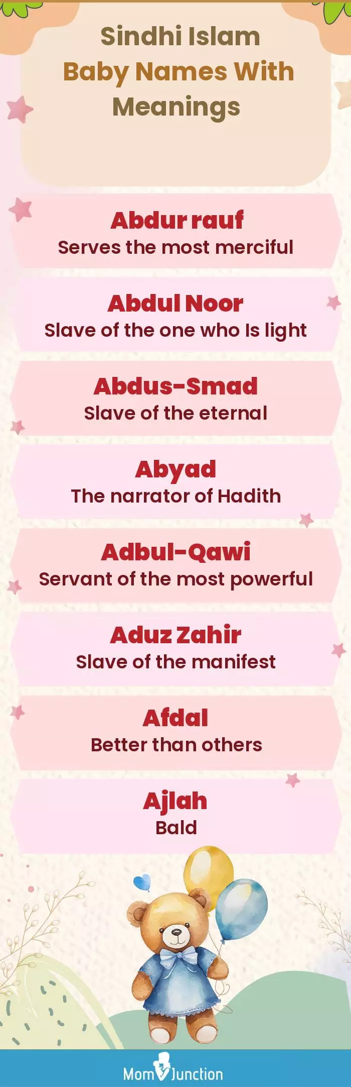  Sindhi Islam Baby Names with Meanings(infographic)