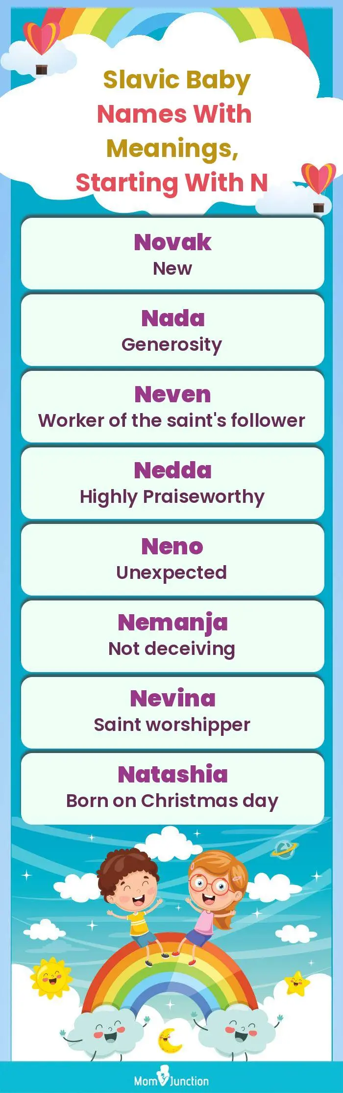  Slavic Baby Names with Meanings, Starting With N(infographic)