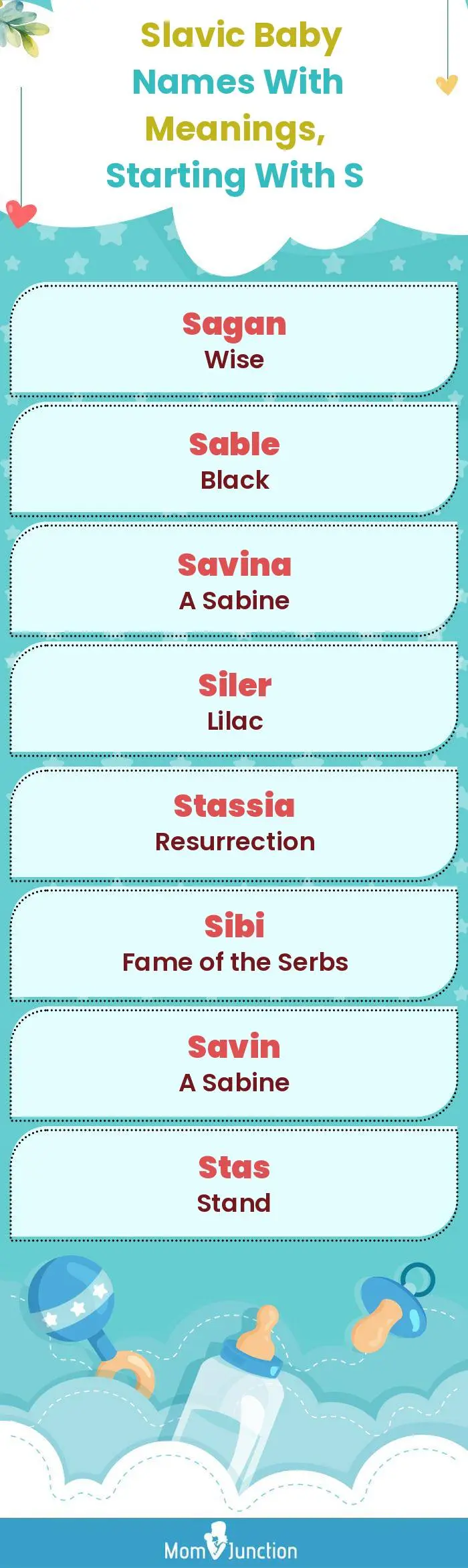  Slavic Baby Names with Meanings, Starting With S(infographic)