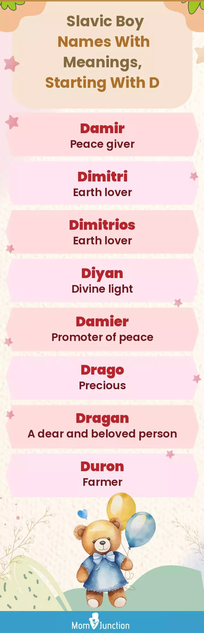  Slavic Boy Names with Meanings, Starting With D(infographic)