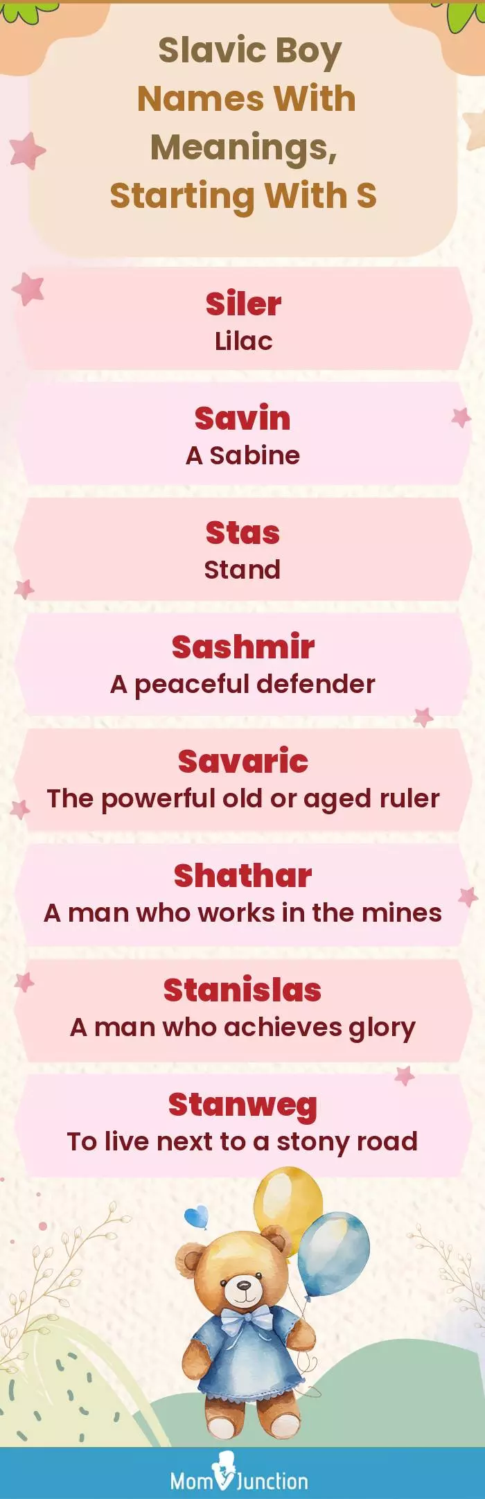  Slavic Boy Names with Meanings, Starting With S(infographic)