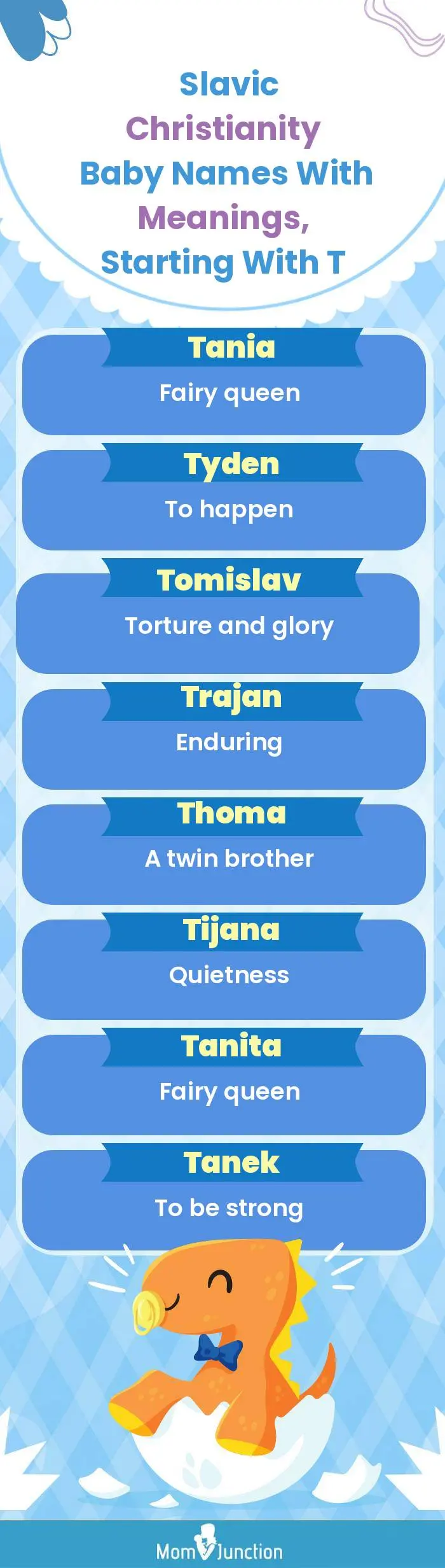  Slavic Christianity Baby Names with Meanings, Starting With T(infographic)