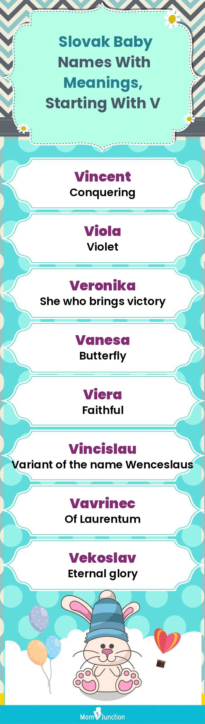  Slovak Baby Names with Meanings, Starting With V(infographic)