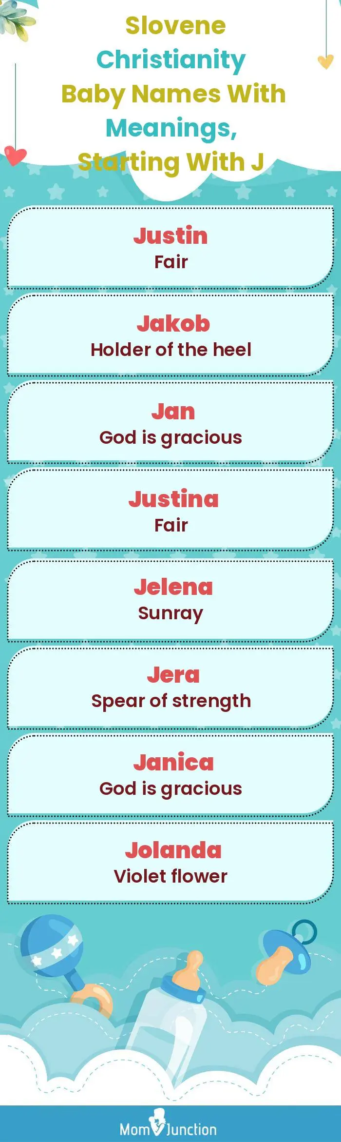  Slovene Christianity Baby Names with Meanings, Starting With J(infographic)