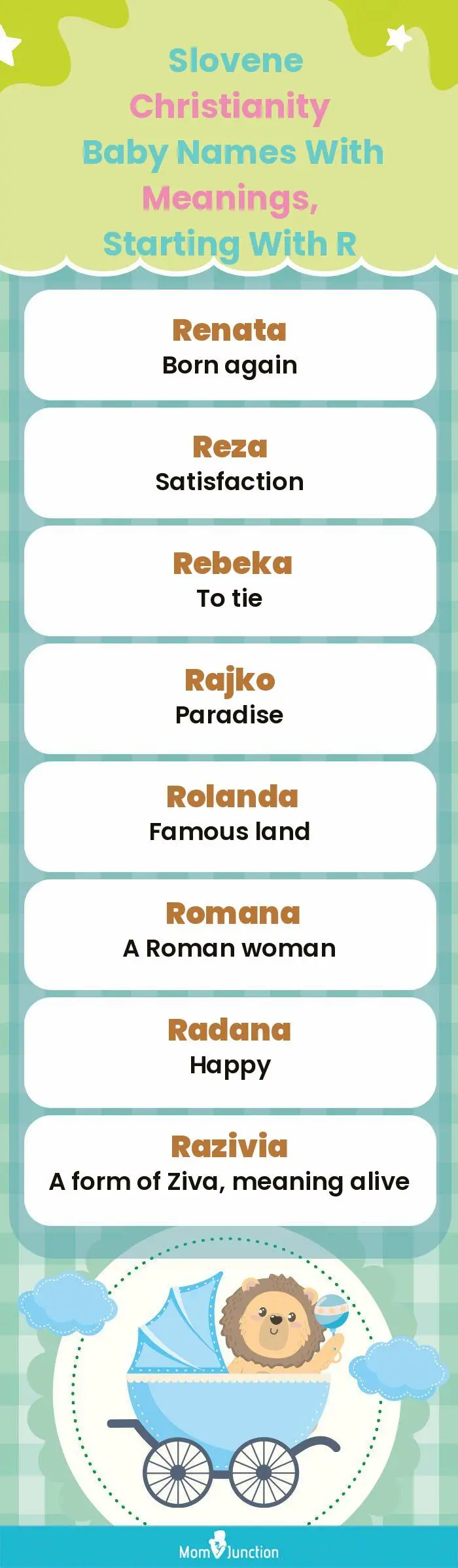  Slovene Christianity Baby Names with Meanings, Starting With R(infographic)