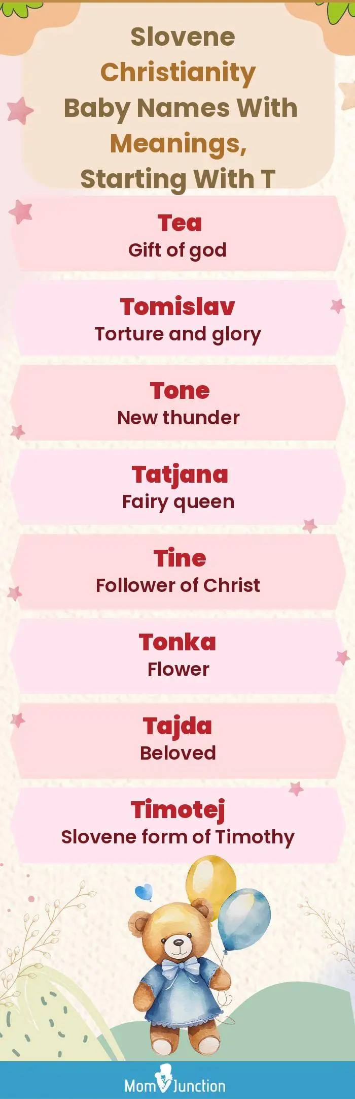  Slovene Christianity Baby Names with Meanings, Starting With T(infographic)