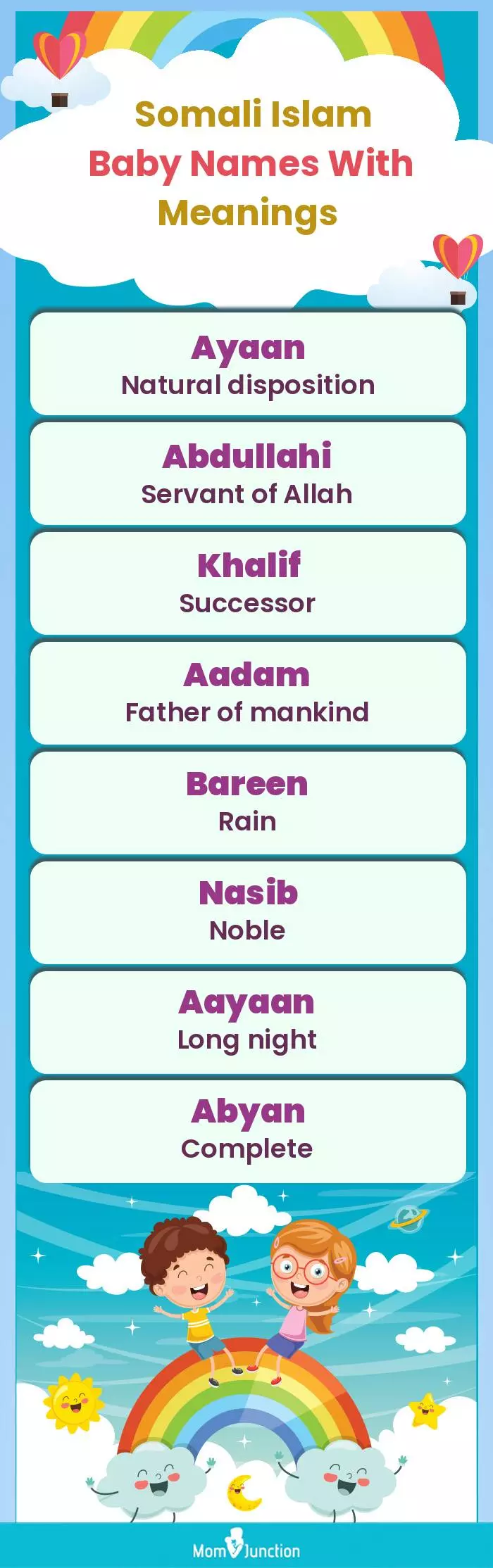  Somali Islam Baby Names with Meanings(infographic)