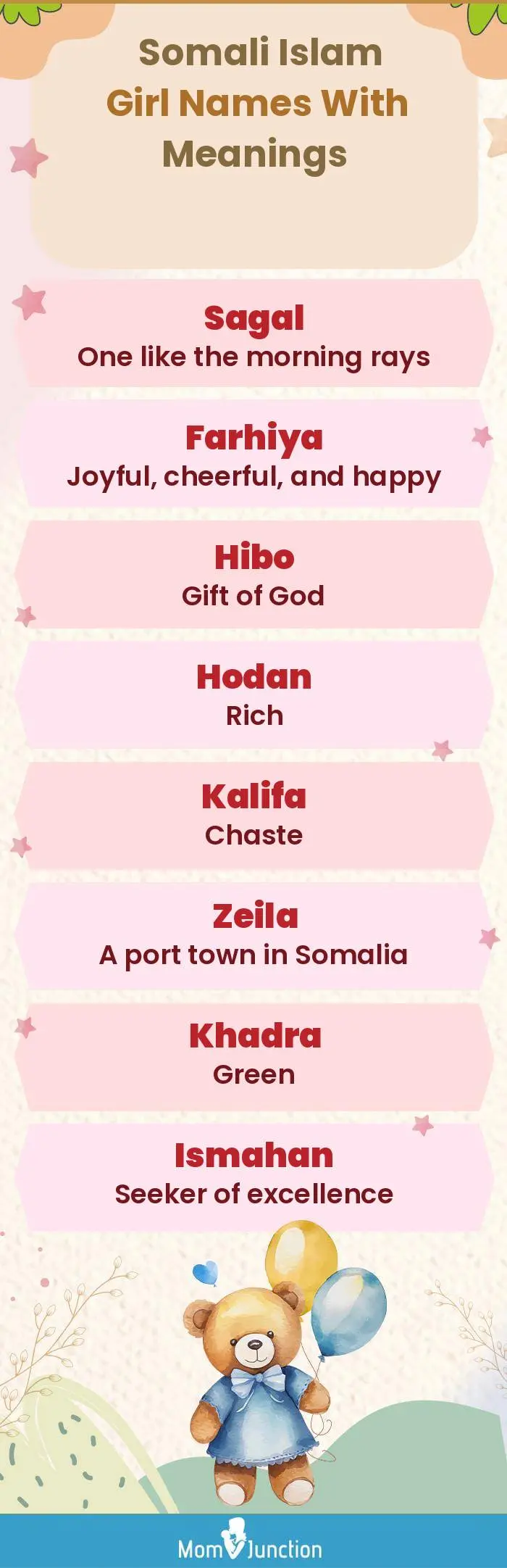  Somali Islam Girl Names with Meanings(infographic)