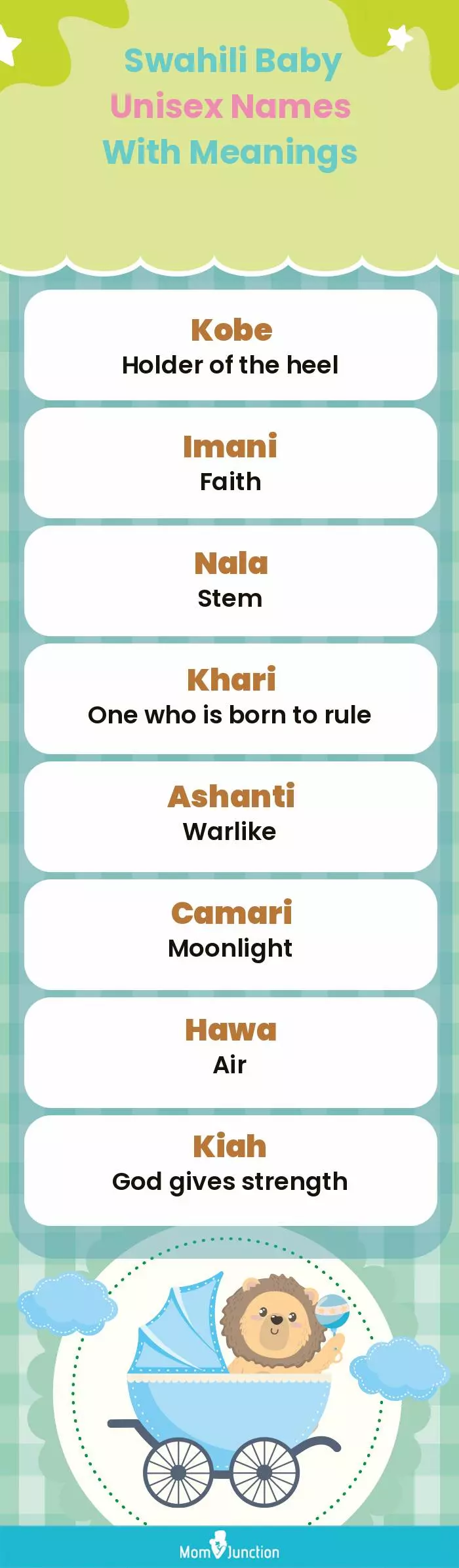  Swahili Baby Unisex Names With Meanings(infographic)