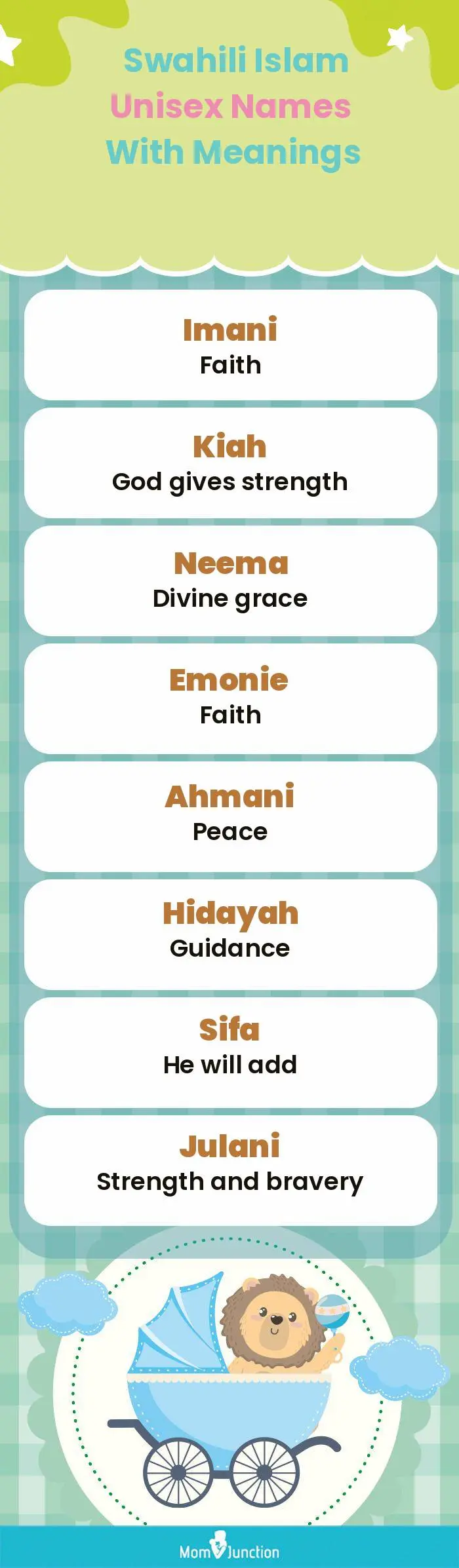  Swahili Islam Unisex Names with Meanings(infographic)