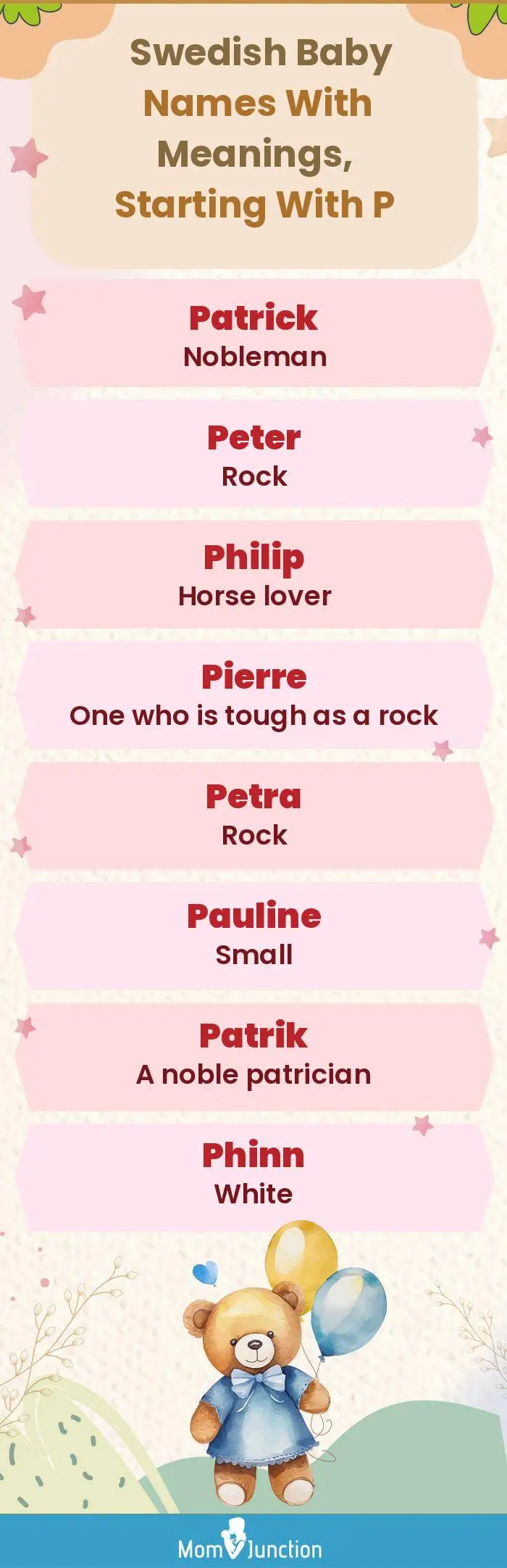  Swedish Baby Names with Meanings, Starting With P(infographic)