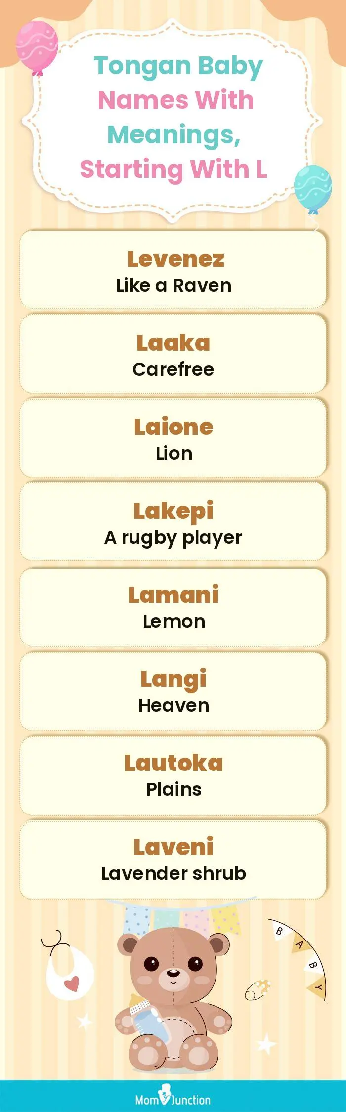  Tongan Baby Names with Meanings, Starting With L(infographic)