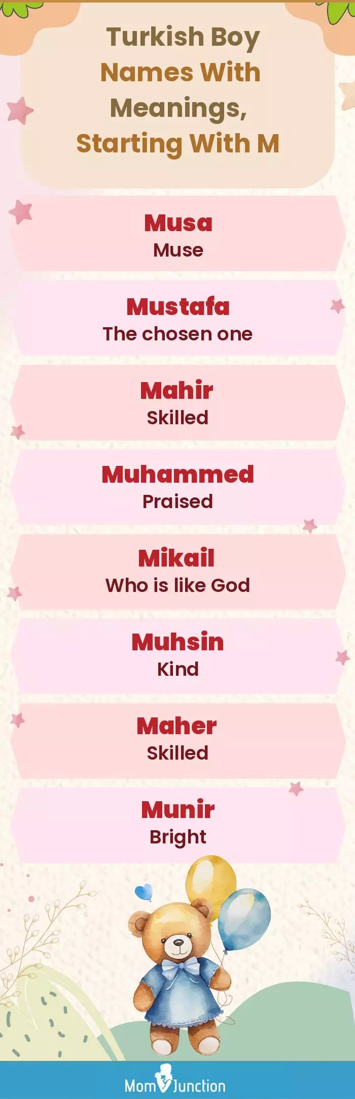  Turkish Boy Names with Meanings, Starting With M(infographic)