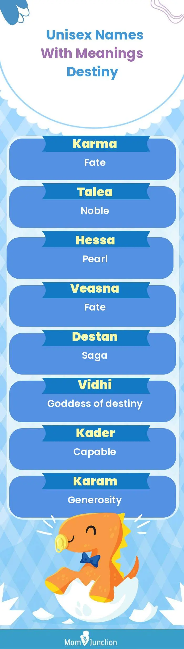  Unisex Names with Meanings Destiny(infographic)