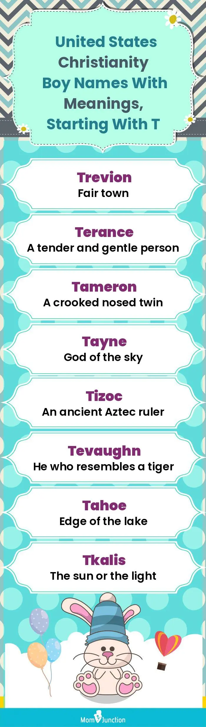  United States Christianity Boy Names with Meanings, Starting With T(infographic)