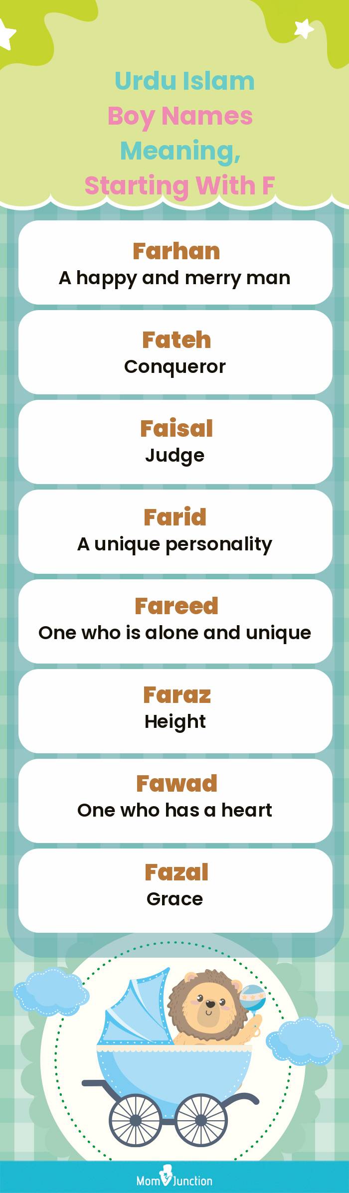  Urdu Islam Boy Names Meaning, Starting With F(infographic)