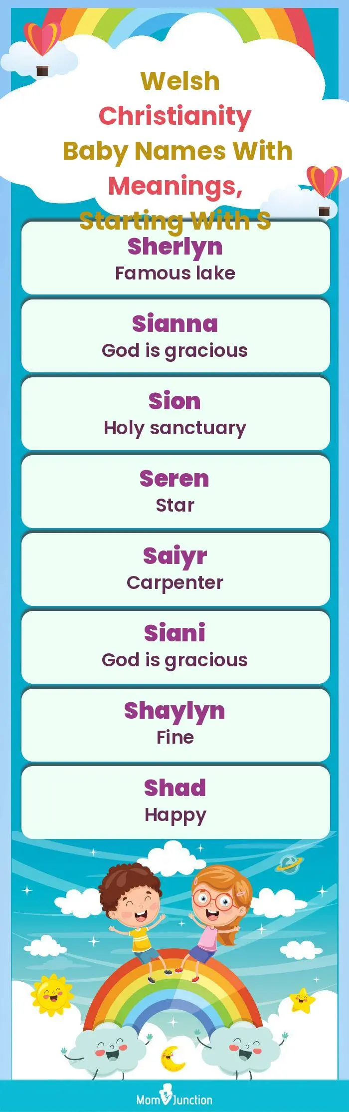  Welsh Christianity Baby Names with Meanings, Starting With S(infographic)