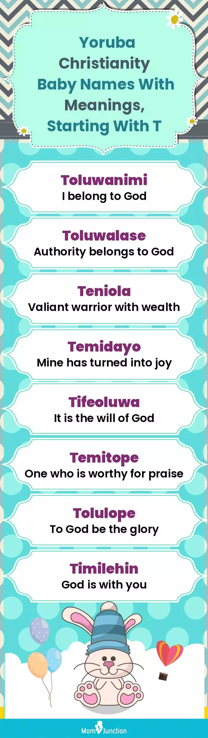  Yoruba Christianity Baby Names with Meanings, Starting With T(infographic)