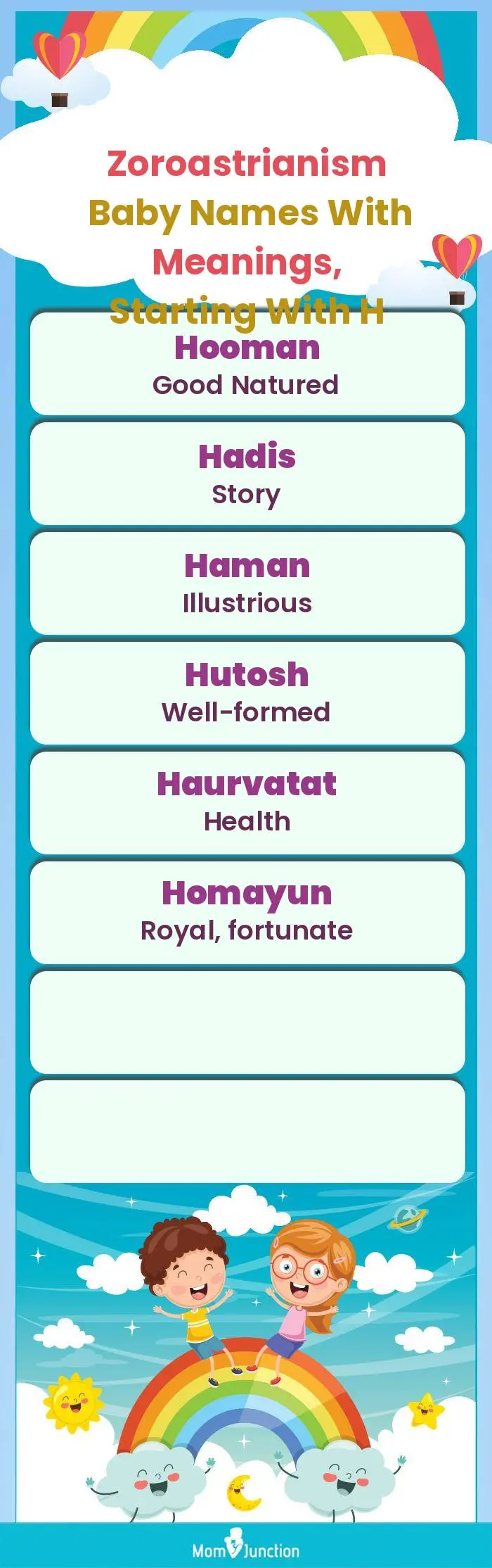  Zoroastrianism Baby Names with Meanings, Starting With H(infographic)