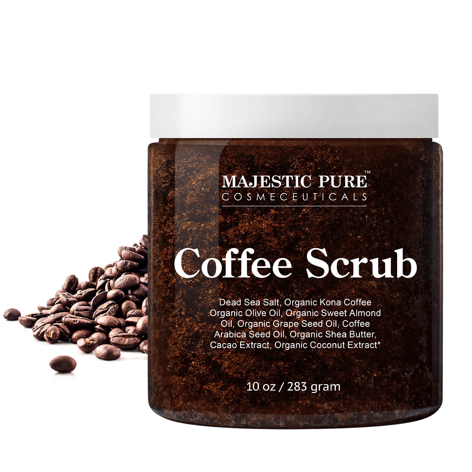  Majestic Pure Arabica Coffee Scrub – All Natural Body Scrub