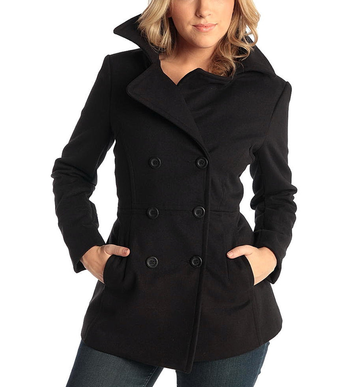 Damier Azur Wrap Pea Coat - Women - Ready-to-Wear