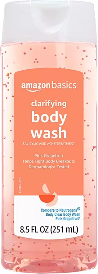 Amazon Brand – Solimo Clarifying Pink Grapefruit Body Wash