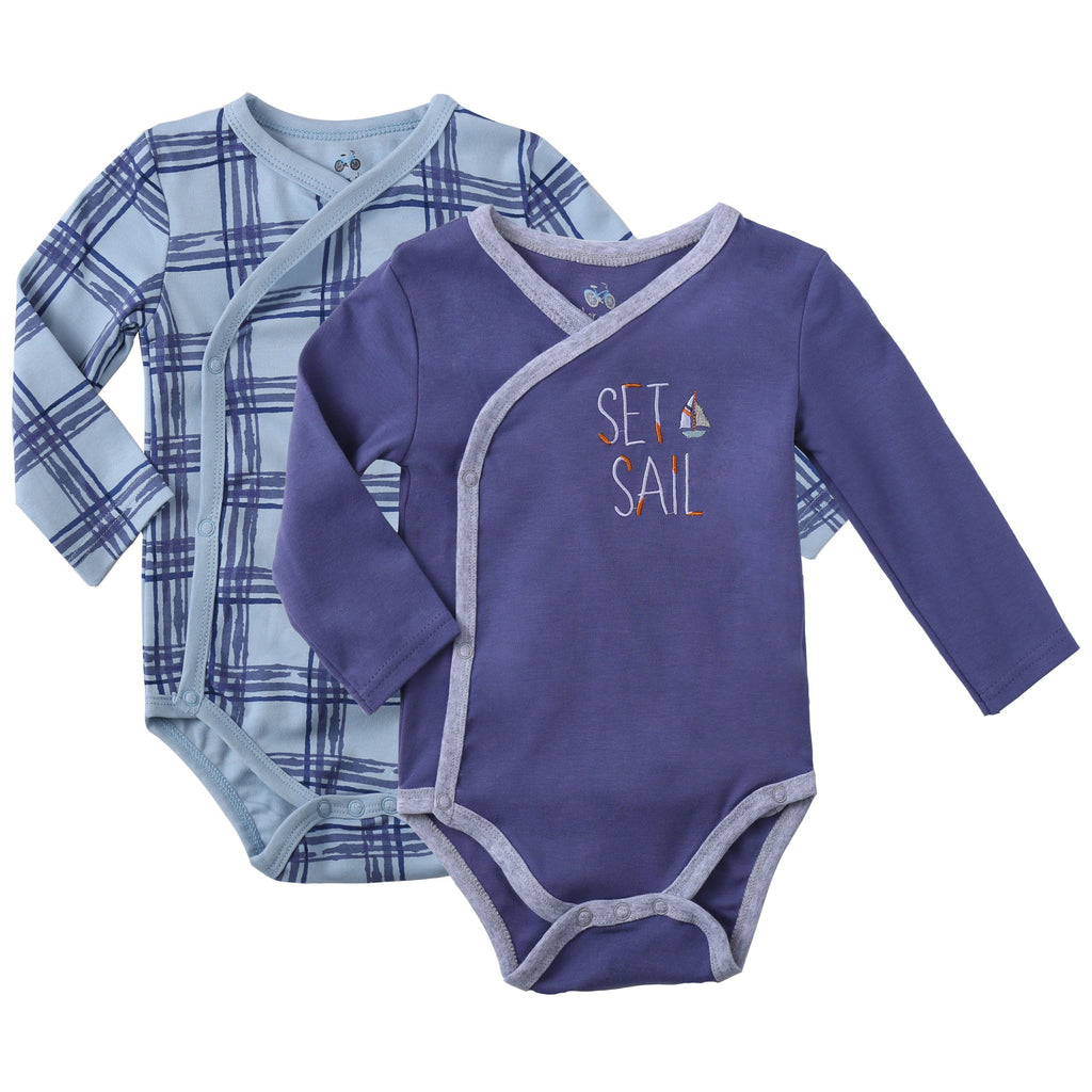 Asher And Olivia Two-Pack Boy Long Sleeve Bodysuit