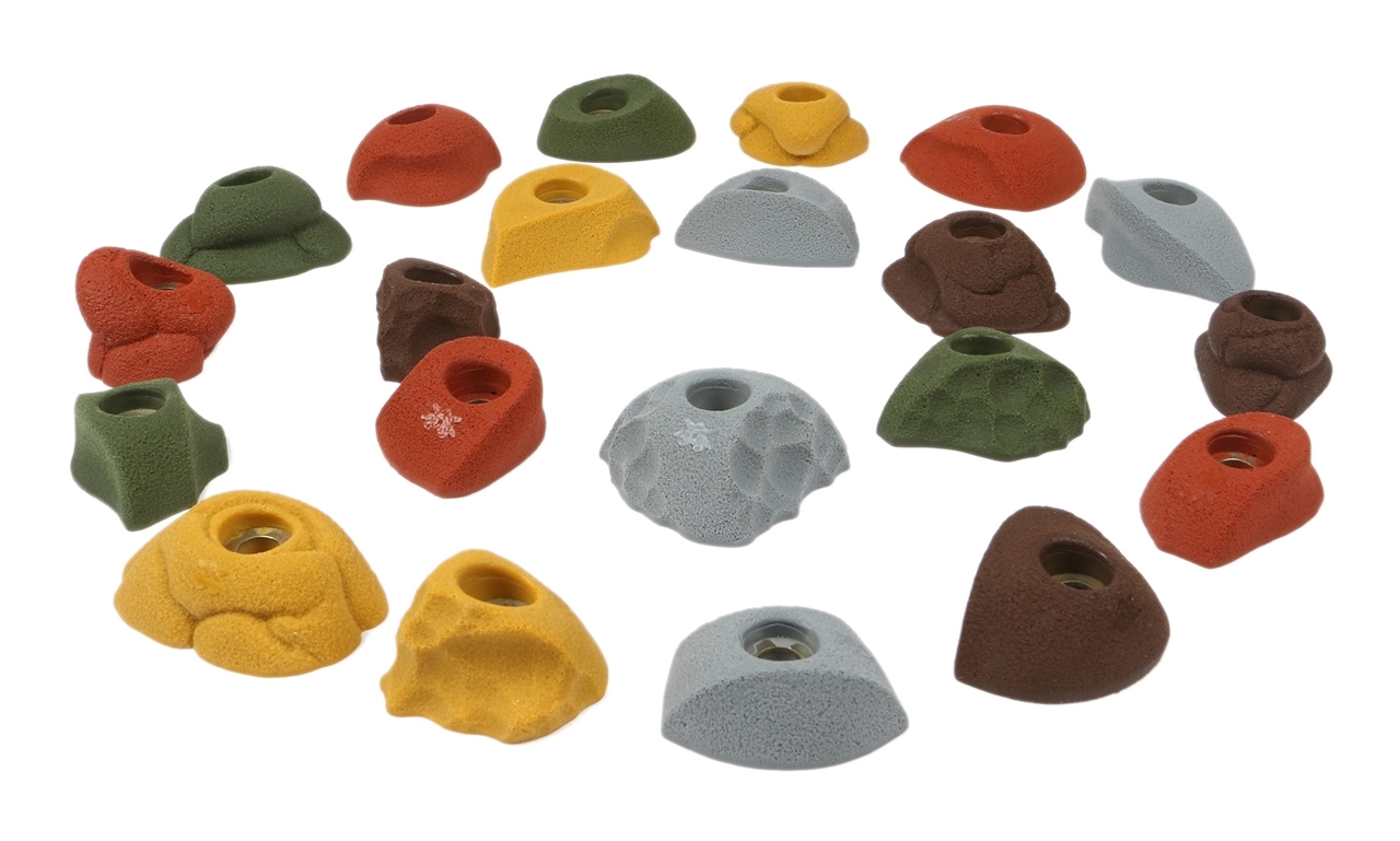 Atomik Climbing Holds 21 Classic Pack Bolt Ons