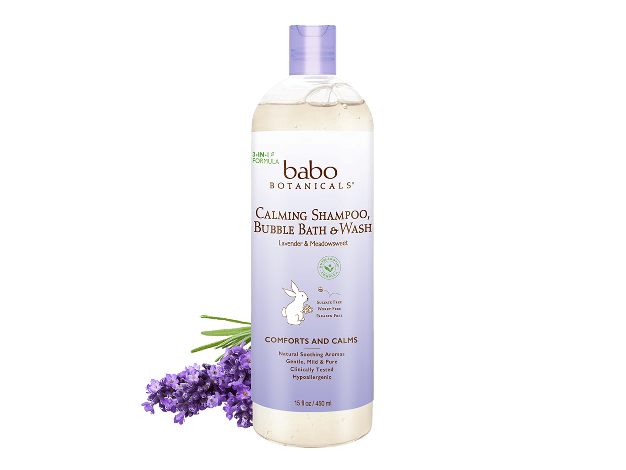 Babo Botanicals Calming 3-In-1 Shampoo, Bubble Bath & Wash