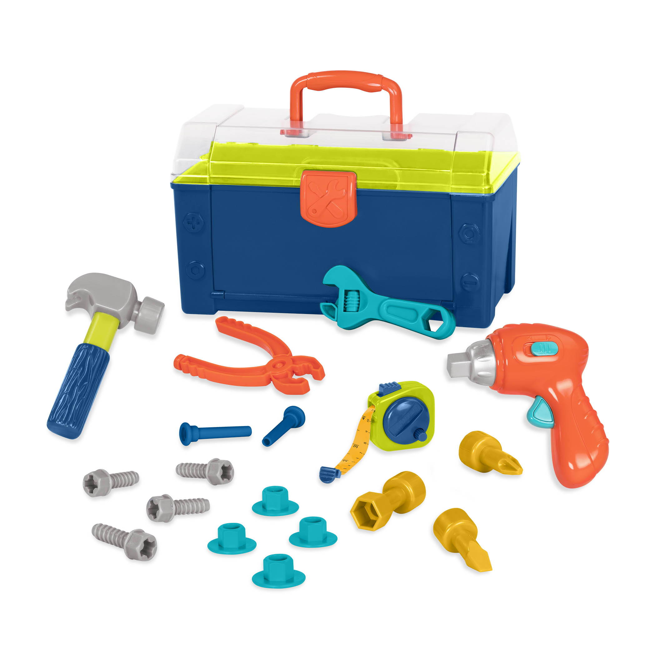 BLACK+DECKER Junior Kids Tool Set - Mega Tool Set with 42 Tools &  Accessories! Role Play Tools for Toddlers Boys & Girls Ages 3 Years Old  and Above, Includes Helmet! 