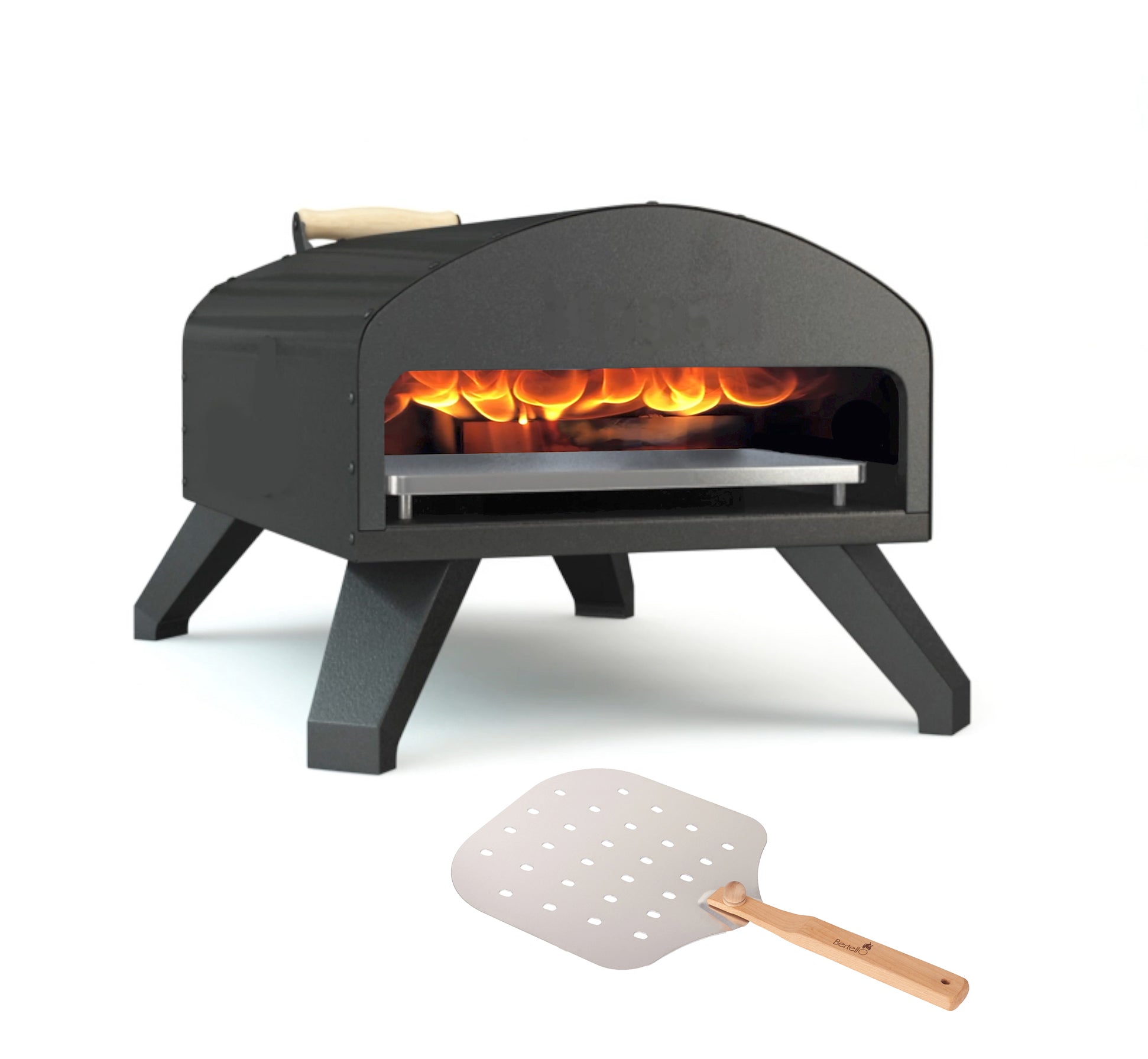Bertello Outdoor Pizza Oven Plus Peel Combo