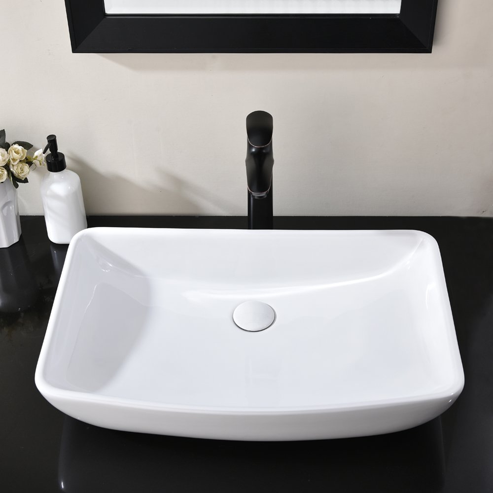 Best Double-Fired:Hotis Porcelain Ceramic Bathroom Vessel Sink