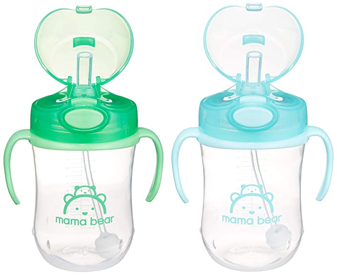 Best Firm-Grip Handles:Mama Bear Weighted Straw Sippy Cup