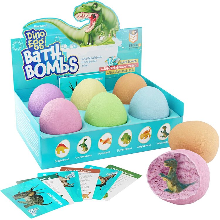 Best Toy-Shaped:Dan & Darci Dino Egg Bath Bombs