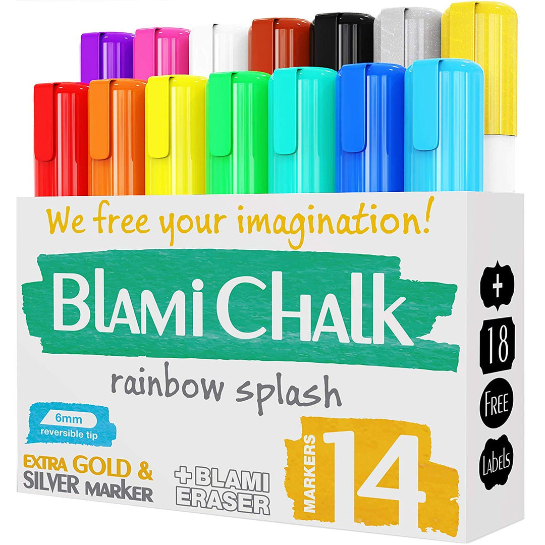 STATIONERY ISLAND Liquid Chalk Pens White Markers for Blackboards Dry Erase  Chalk Marker Pens Wipeable for Chalkboard, Window, Glass, Signs and Mirrors  - 3mm Fine Bullet Nibs (White Pack of 4) 