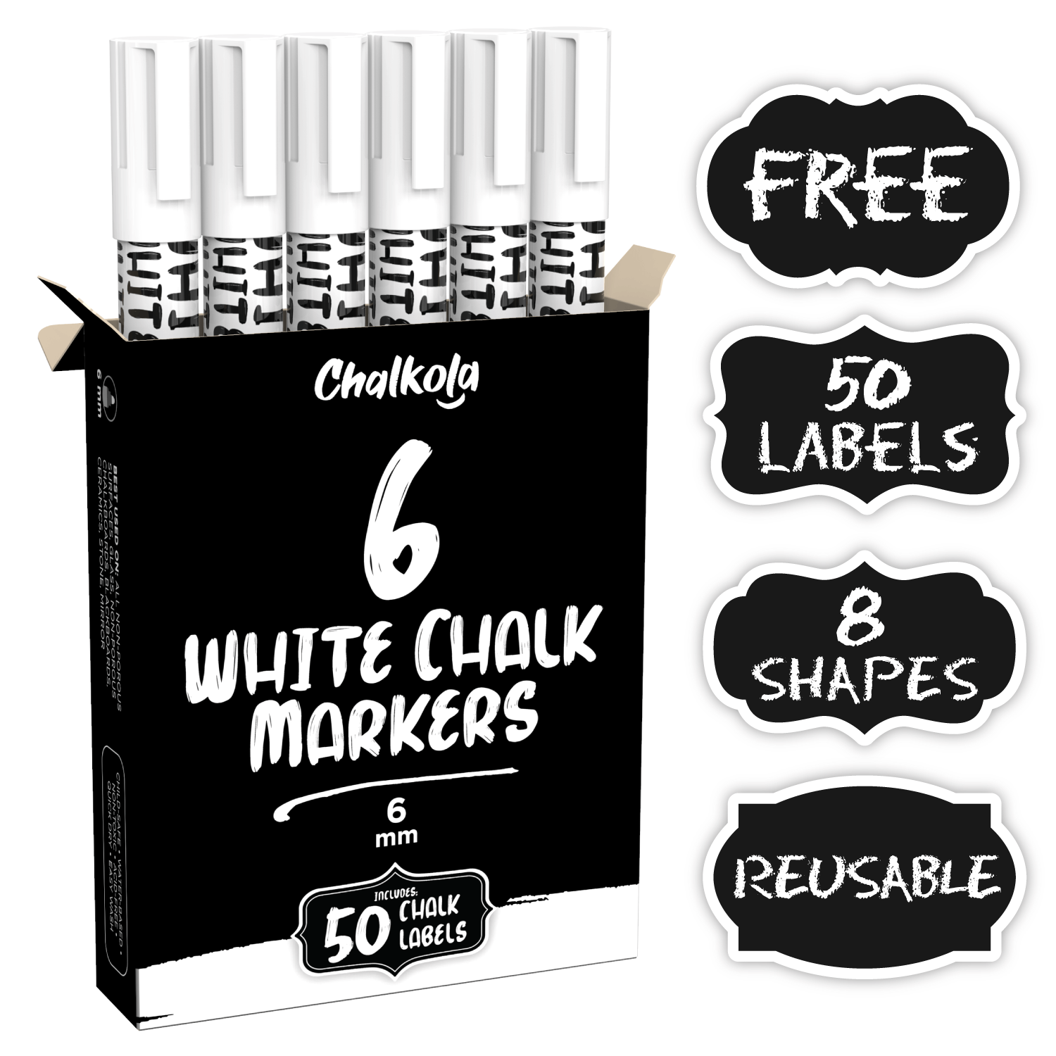Chalkola Liquid Chalk Marker Pen – White