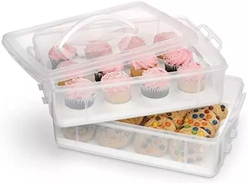 Charmed Two-Layer Cupcake And Cookie Carrier