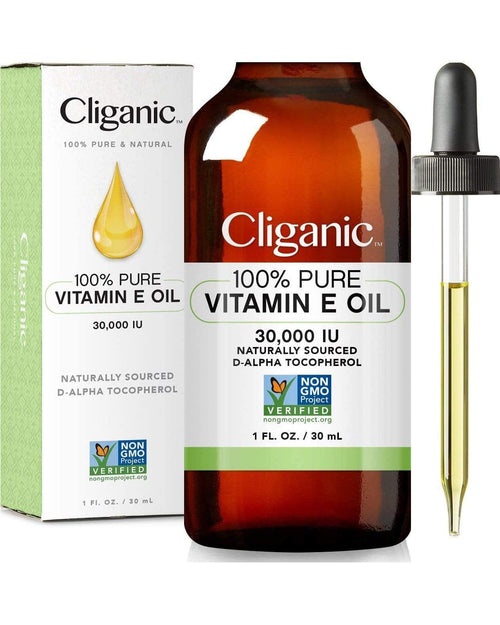 Cliganic 100% Pure Vitamin E Oil For Skin, Hair, And Face