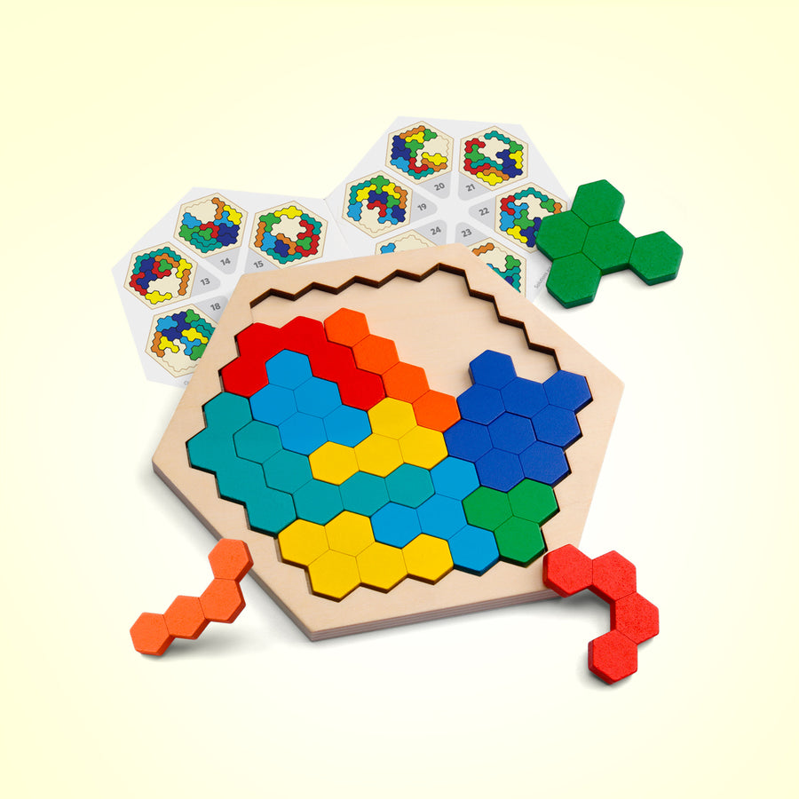 Coogam Wooden Hexagon Puzzle