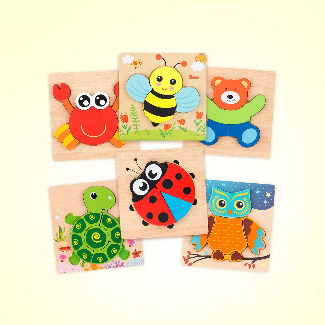 Coogam Wooden Jigsaw Puzzle Set