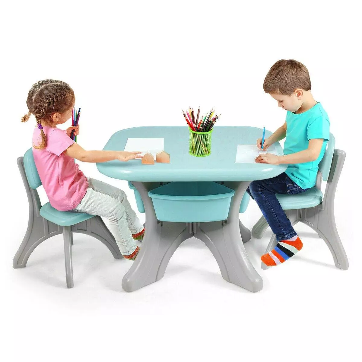 Costzon Kids Table And Chair Set