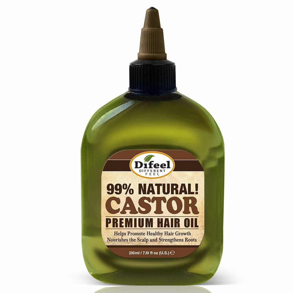 Difeel Premium 99% Natural Castor Hair Oil 7.1 Ounce - Natural Castor Oil for Hair Growth
