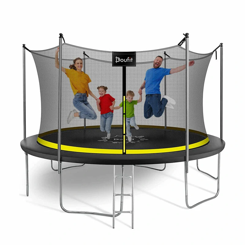 Doufit Trampoline With Net Enclosure And Ladder