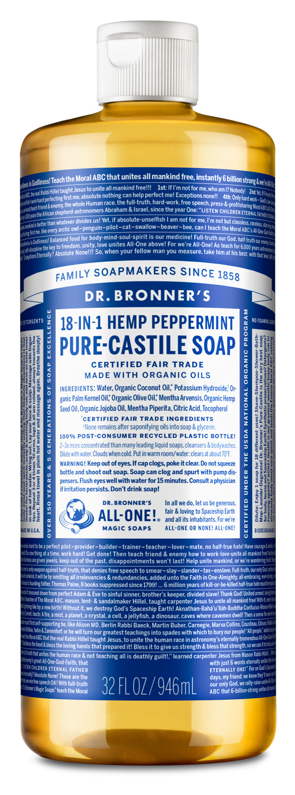 Dr. Bronners – Pure-Castile Liquid Soap